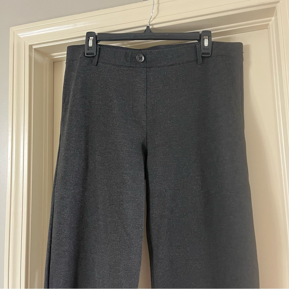 Betabrand Classic Dress Gray Yoga Wide Leg Pants Size XL Long / Tall